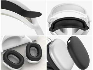 Kit de protection 4-en-1 en silicone pour AirPods Max : Housse intégrale pour écouteurs, couvre-bandeau et couvre-oreilles - Product Image 4