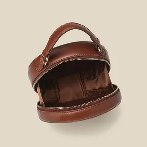 Wholesale Pu Leather Waterproof Crossbody Bags Fashion Color Round Handbags