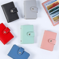 Kustom minebook Pu kulit pemegang kartu kredit dompet ramping kartu Visa Id Dompet