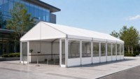 Tente d'événement à structure en aluminium, disponible en largeurs de 6m, 8m, 10m, 12m, 15m et 18m, idéale pour les expositions et les petits événements commerciaux
