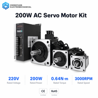 Moteur servo monophasé 200W avec retour d'information par encodeur, positionnement précis pour équipement médical et contrôle industriel