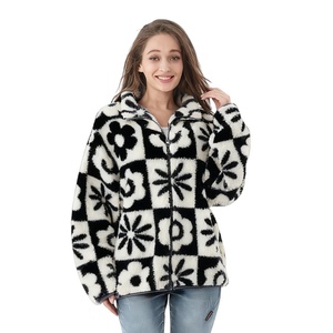 Spring <strong>Jackets</strong> for <strong>Women</strong> 2026 Outdoor <strong>Women's</strong> Casual <strong>Jackets</strong> <strong>Flannel</strong> Fleece Print Coat - Product Image 2