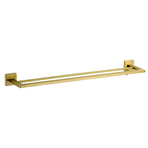 Luxury Golden Metal Brass Bath Hardware All-in-One Luxury <strong>Bathroom</strong> <strong>Sets</strong> <strong>Toilet</strong> <strong>Brush</strong> Holder Tissue Towel Rack Shelf Waste <strong>Bin</strong> - Product Image 3