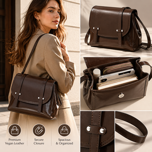 <span class=keywords><strong>Sac</strong></span> <span class=keywords><strong>à</strong></span> <span class=keywords><strong>dos</strong></span> <span class=keywords><strong>convertible</strong></span> pour <span class=keywords><strong>femme</strong></span> en cuir véritable huilé et ciré, léger, grande capacité, style coréen professionnel, idéal pour les trajets quotidiens, collection 2026 - Product Image 2