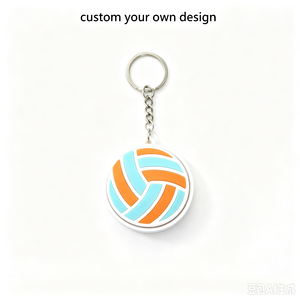 Porte-clés en gros en forme de ballon de sport (baseball, football, volley-ball, basketball, badminton, tennis, bowling, football américain) - Product Image 3