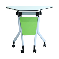 Table de formation pliable pour salle de classe, bureau de conférence, table de réunion mobile avec roulettes