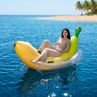Bouée gonflable en PVC personnalisée en forme de banane pour adulte, bateau banane, jouet aquatique pour piscine, pour un plaisir aquatique.