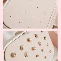 Boîte à bijoux en cuir de luxe Tongxing rétro, petite boîte de rangement pour colliers et pendentifs, organisateur de rangement pour colliers et bagues fait main