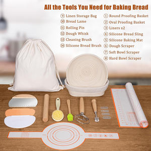 Ensemble de paniers à levée de pain faits main et personnalisés, 9 pouces ronds et 10 pouces ovales, 2 pièces, pour faire du pain en famille - Product Image 5