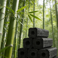 Chicha en bambou fabriquée à la machine, machine à fumer le charbon de bois avec une teneur en cendres de 3,0 % à 5,0 %, valeur calorifique de 7690, écologique
