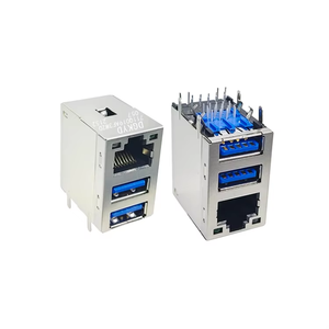 <span class=keywords><strong>USB</strong></span> <span class=keywords><strong>3.0</strong></span> kép <span class=keywords><strong>USB</strong></span> PA66 Bộ lọc Tab-up biến áp Jack Gigabit ổ cắm với bộ lọc USB3.0 RJ45 kết nối mạng Ethernet - Product Image 1