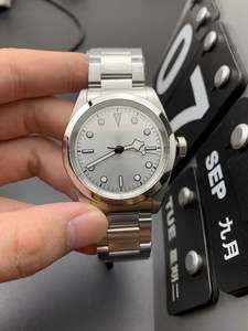 Montre mécanique classique pour homme en acier inoxydable, cadran noir minimaliste, mouvement automatique, étanche, montre de business - Product Image 2