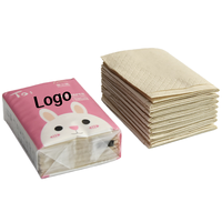 Logo personnalisé imprimé épaissi petite poche en papier de soie Mini mouchoir en papier de soie mouchoir de poche portable