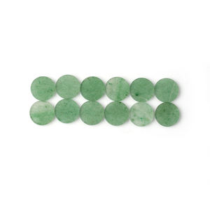 Pièces rondes en aventurine verte naturelle sur mesure, cabochon, supportant la personnalisation des bijoux, fournisseur de pierres précieuses, aventurine. - Product Image 3