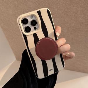 PH903 striscia <span class=keywords><strong>Zebra</strong></span> per iPhone 156 custodia promax 14 Retro Stand 16 Promax adatto per 13 Anti Drop 12 avanzato - Product Image 6