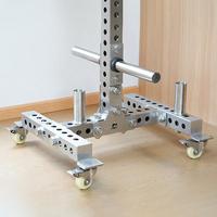 Support de rangement mobile en acier inoxydable pour plaques de barre de musculation, support de barre de musculation pour salle de sport à domicile, organisateur d'équipement de fitness