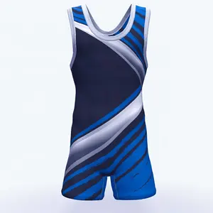 Hot Selling Team Weighting Cheap Custom Wrestling Singlet Sublimated