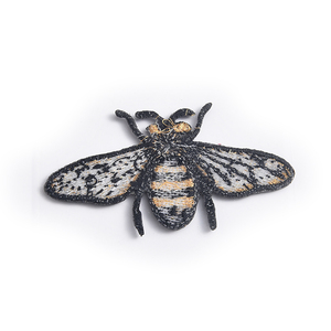 Factory Wholesale Customized Logo Cute <b>Bee</b> Embroidery Fabric - Product Image 3