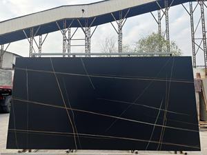 Magazzino disponibile Launerd oro nero opaco grandi dimensioni 1600*3200 sinterizzato pietra per <span class=keywords><strong>tavolo</strong></span> <span class=keywords><strong>parete</strong></span> <span class=keywords><strong>cucina</strong></span> - Product Image 2