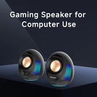 Altavoz Inalámbrico Profesional para Juegos con LED RGB, 5W, 2.0 Canales, para Computadora, Teléfono Móvil, Cine en Casa, Mini Portátil, 5.3 AUX/Tipo-C