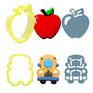 Süßes <span class=keywords><strong>Sugarbelle</strong></span> Back to School Keks-Fondant-Ausstecher-Set und Plätzchenausstecher-Set für Royal Icing - Product Image 2