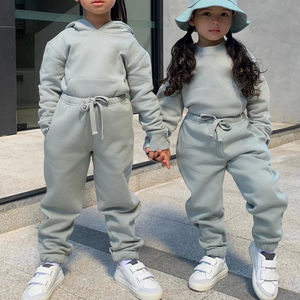 Crianças Roupas 2 Piece Sets Crianças Hoodies e Sweatpants Baby <span class=keywords><strong>Clothes</strong></span> Crianças Tricô Sweatsuit Setsr Meninas Vestuário Set - Product Image 2