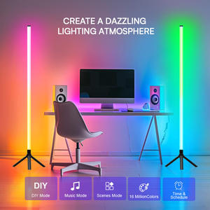Lámpara de Pie LED RGB Inteligente con Sincronización Musical para Dormitorio, Sala de Estar, Sala de Juegos, Oficina u Hotel, Cuerpo de Hierro - Product Image 4