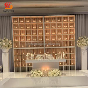 خلفية ناعمة للصور ، حامل شموع ، حائط زفاف ، خلفية حائط شمع معدني حديدي - Product Image 1