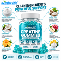 Gummies de créatine à marque privée 5000mg sans sucre, véganes, monohydrate, certifiées GMP