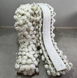 מפעל הסיטונאי פרחים לבנים שולחן פרח רצועת ראש שולחן עבור כלה קישוט שולחן הכלה - Product Image 1