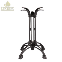 Composants de base de table haute en fonte, style western antique classique, à quatre griffes, avec revêtement en poudre noir mat
