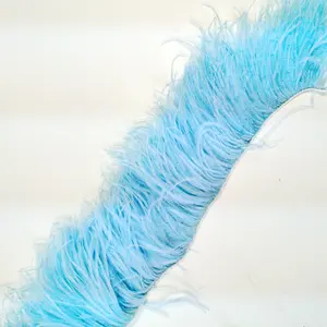 Long 15-18cm Ostrich Feather Fringes - 3 Layers Ostrich on a Cord