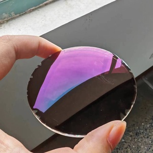 Lente Ottica Monofocale Hi-Index 1.61 MR-8 ASP SHMC Marrone Tagliata, Resina Trasparente UV 420, Due Pezzi 65/70mm su Prescrizione - Product Image 2