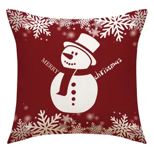 定制亚麻枕套各种材料和图案圣诞靠垫套家居装饰南瓜枕套