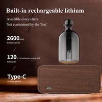 Diffuseur d'huiles essentielles sans eau avec base en bois de hêtre, alimenté par batterie rechargeable, pour usage hôtelier