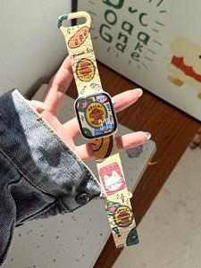 BEEFLYPOWER Nouveau bracelet magnétique en silicone à motif de dessin animé mignon pour Apple Watch Ultra 2 Series 11 10 9 8 <span class=keywords><strong>7</strong></span> SE Accessoires - Product Image 2