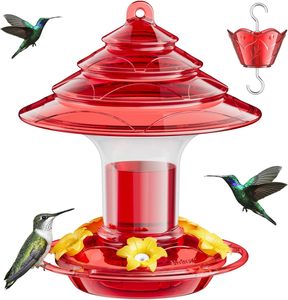 High Quality Food Storage Outdoor Stocked Plastic Red Wild Humming Acrylic Bird Feeder - Product Image 1