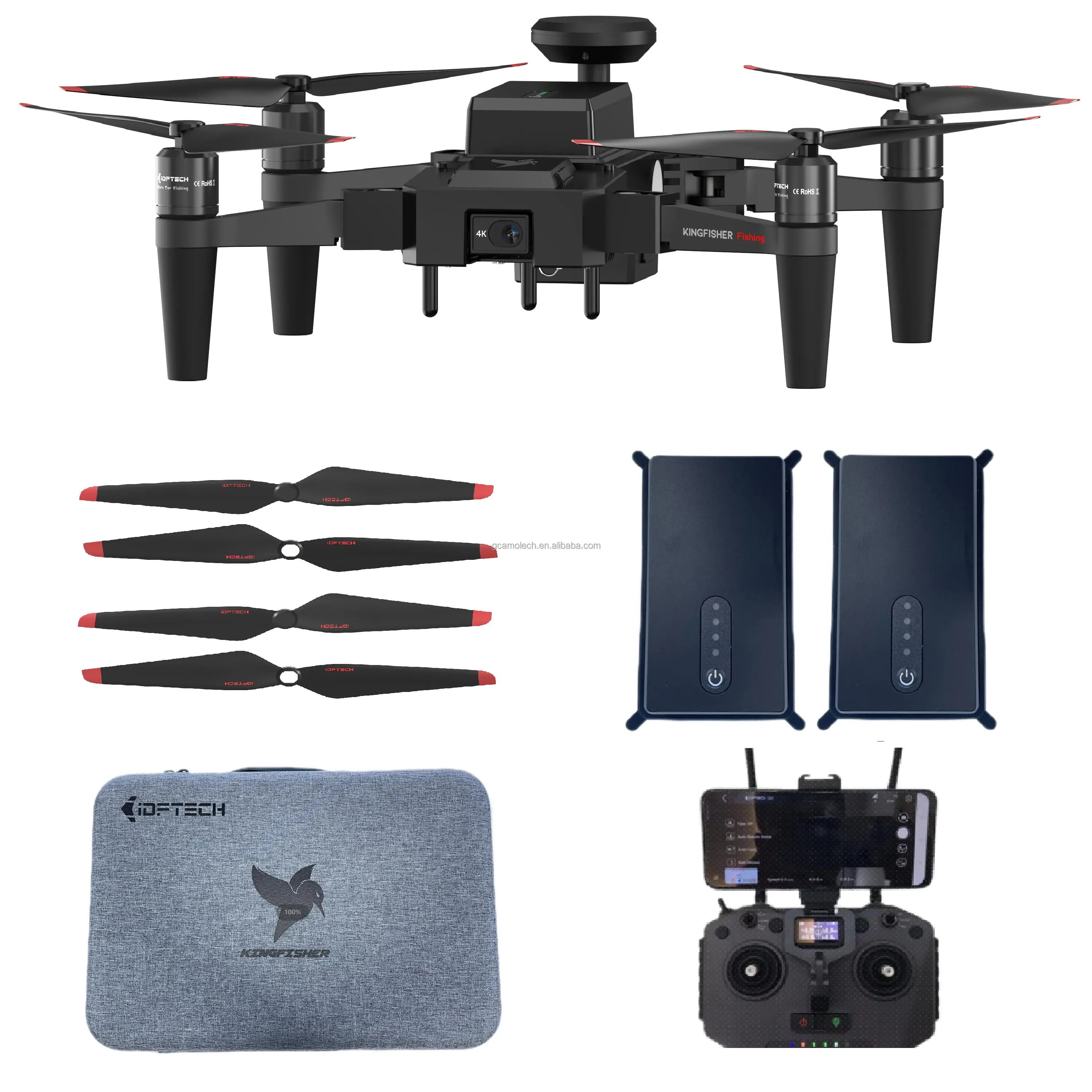 Camolech Professional Waterproof Foldable New RC Toys Camera Mini Drone 4k Sea Drones with Bait Release Fishing Drone