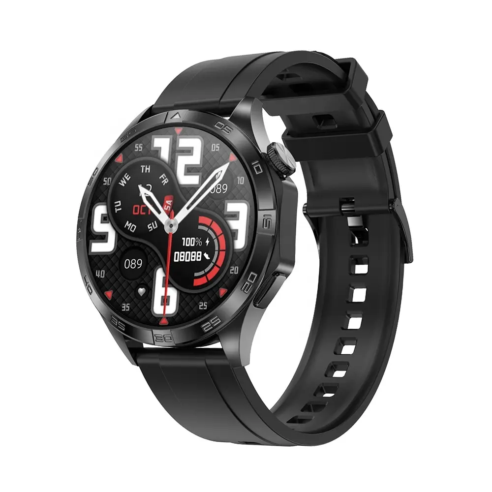 1,5 Zoll HD IPS Großer Bildschirm Smartwatch 200+ Sportmodi BT Anruf KI Sprachassistent Herzfrequenz WearPro DT5 Mate Smartwatch