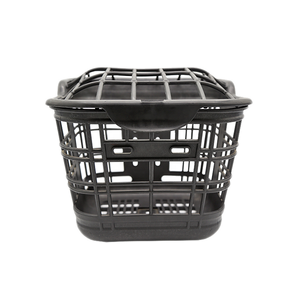 El frente en la cesta de plástico negro de la bicicleta eléctrica - Product Image 1