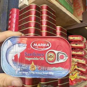 Sardina enlatada de la mejor calidad de fábrica 125g en salmuera Sardinas enlatadas en aceite con precios MARCA OASIC - Product Image 5