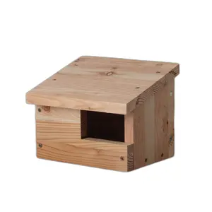 Nid de trois-quarts en bois de mélèze local maison pour animaux de compagnie à motif solide pour oiseaux