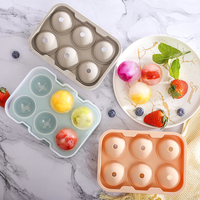 Paquete de 3 Moldes para Hacer Bolas de Hielo, Reutilizables, de Silicona, Fáciles de Desmoldar, Moldes Redondos para Cubitos de Hielo con Embudo