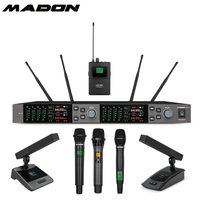 Madon prix de gros MIC quatre canaux série KE-4 écran couleur un lecteur quatre MICRO sans fil avec OK-4700T BODY-PACK MICROPHONE