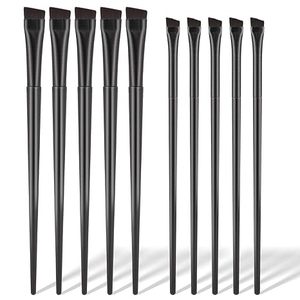 Juego de pinceles para cejas biselados de 10 piezas, aplicador de pinceles para cejas con sombra de ojos <span class=keywords><strong>biselada</strong></span> ultrafina - Product Image 1