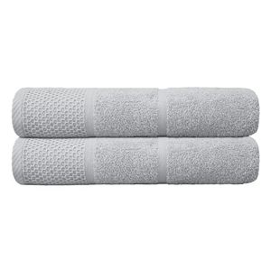 Rushmore Cotton Honey Combed Ultra Soft Highly Absorbent Bath <b>Towel</b> <b>Set</b> Pack 2 (70x140cm 500-699 GSM) for Hotel Spa <b>Bathroom</b> - Product Image 1