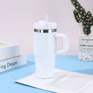 14oz Car Travel Tumbler Handle <b>Mug</b> Double Wall Insulated Stainless Steel Lid Straw Non-Slip Included - Product Image 6