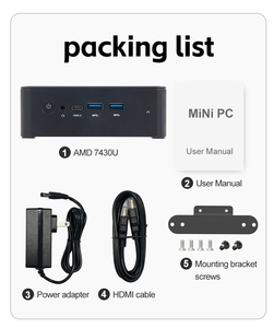 Tùy Chỉnh AMD Ryzen 7430U Mini <span class=keywords><strong>PC</strong></span> Radeon <span class=keywords><strong>8</strong></span> <span class=keywords><strong>Core</strong></span> <span class=keywords><strong>CPU</strong></span> 16GB DDR3 RAM 512GB Nvme SSD 2.5G LAN 2 * Dp 2 * HD-MI Wifi6 Chúng Tôi Cắm Mới - Product Image 6