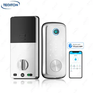 Smart Home Electronic Digital Keypad Deadbolt Door Lock With WiFi App Fingerprint Code And M1 Card Function