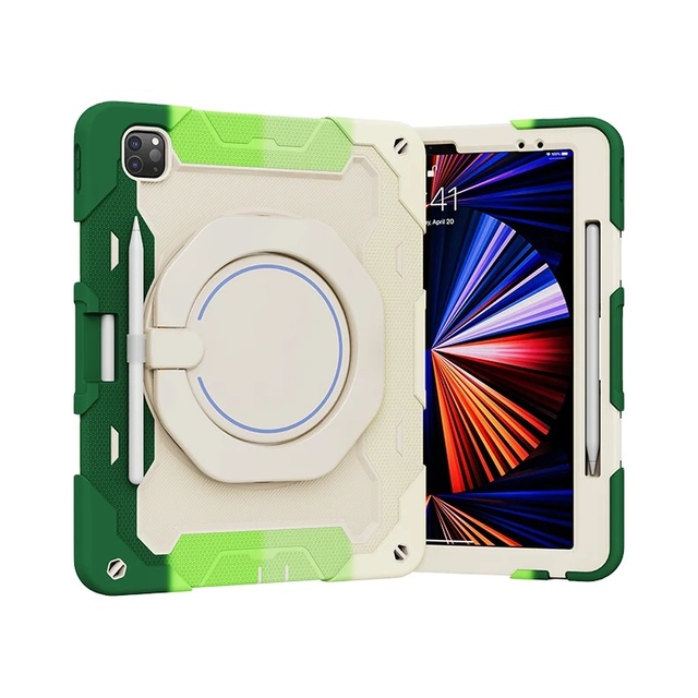 360 Degree Rotating Protective Stand Cover 9th 8th 7th Generation Colored Cases for iPad Air 1 2 3 4 5 Pro 11 Tablet Cover Case